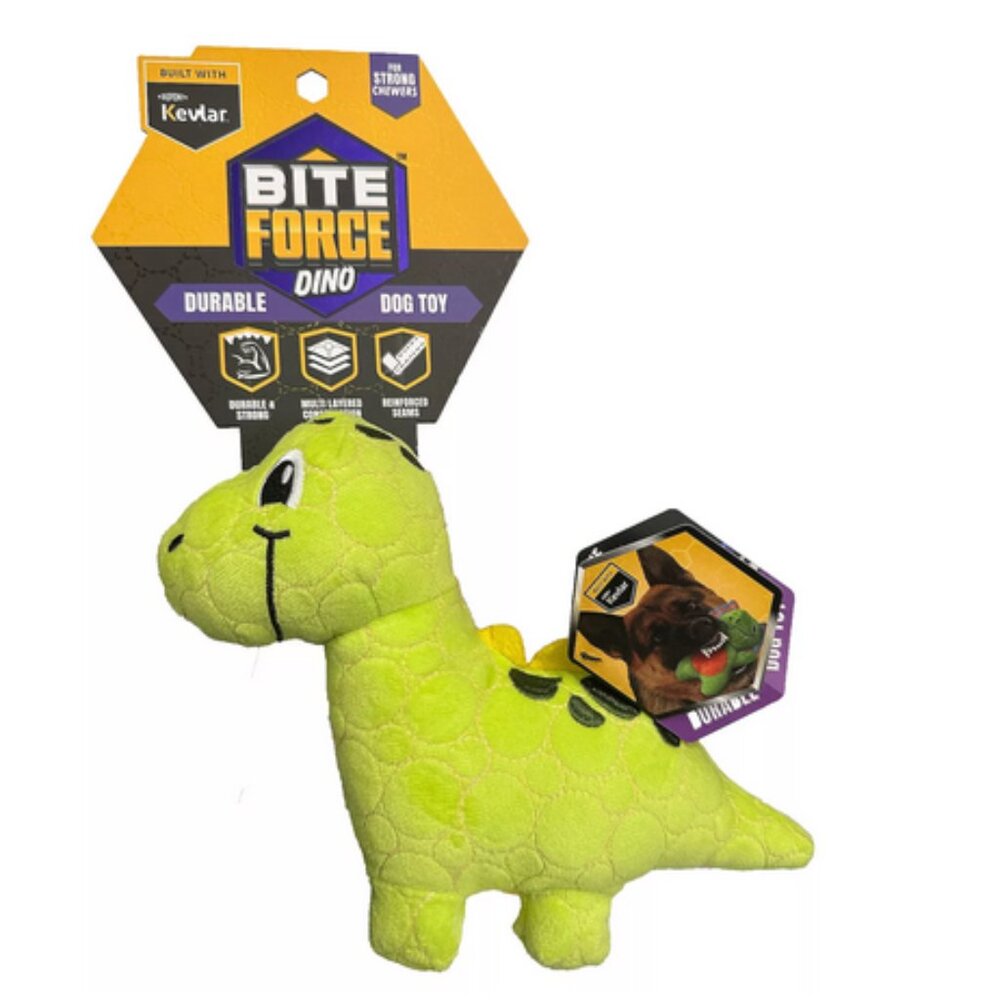 NWT ~ Bite Force Durable Plush Brontosaurus Dog Toy